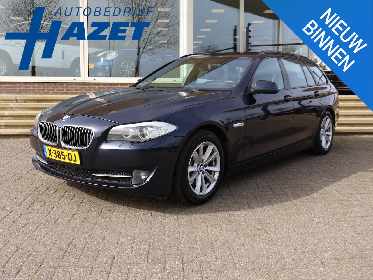 BMW 5-serie Touring - 528i 258 PK 6-CILINDER AUT. + LEDER | STOELVERW. | NAVIGATIE - AutoWereld.nl