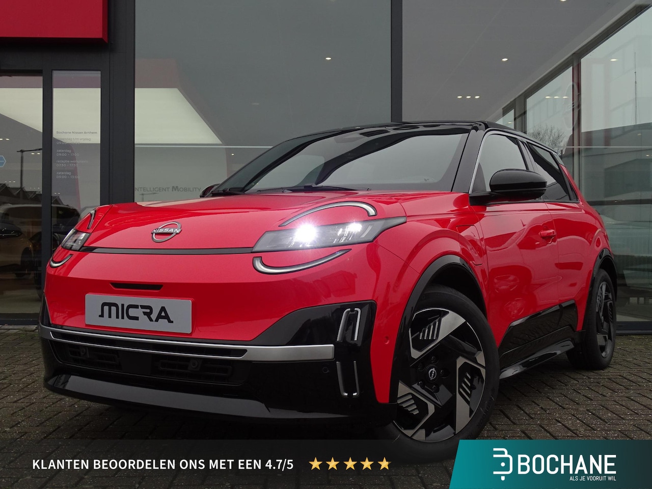 Nissan Micra - EVOLVE 52 kWh 18 INCH VELGEN / INTERIEUR CHILL / TWO-TONE METALLIC LAK - AutoWereld.nl