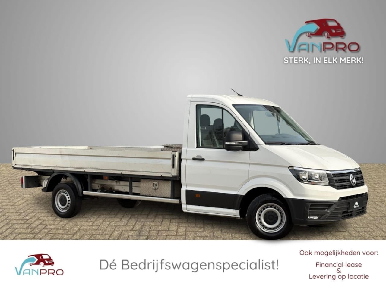 Volkswagen Crafter - 2.0 TDI 177PK PICK-UP L4 Open Laadbak / Lengte Laadbk 4.30 / Airco / Cruise / Trekhaak / C - AutoWereld.nl