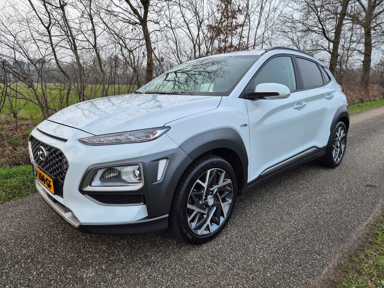 Hyundai Kona - 1.6 GDI HEV Premium Sky Hyundai Kona Hybrid meest luxe versie met leder en open dak - AutoWereld.nl