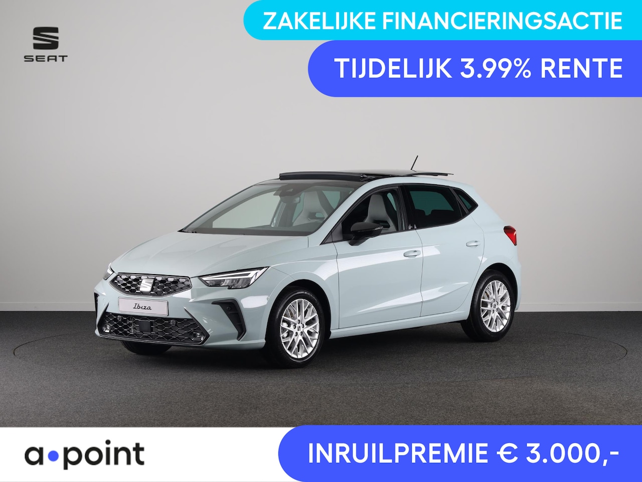 SEAT Ibiza - 1.0 EcoTSI FR Business Connect | DSG | Oniric Grey Metallic | Elektr Panorama Dak | Bucket - AutoWereld.nl