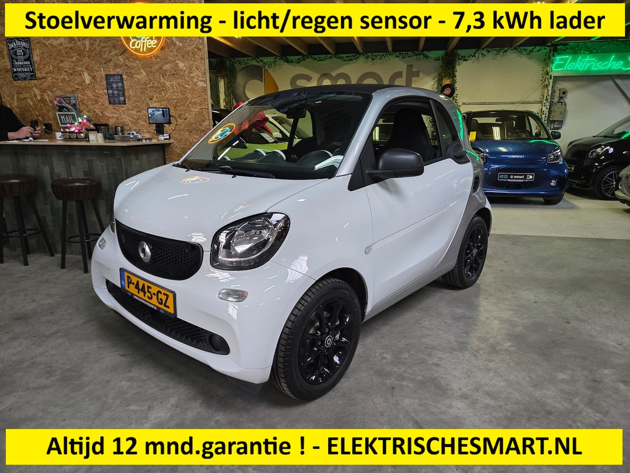 Smart Fortwo - EQ - 7,3 kWh lader 32 amp - stoelverwarming - licht- en regensensor - zeer nette staat - AutoWereld.nl