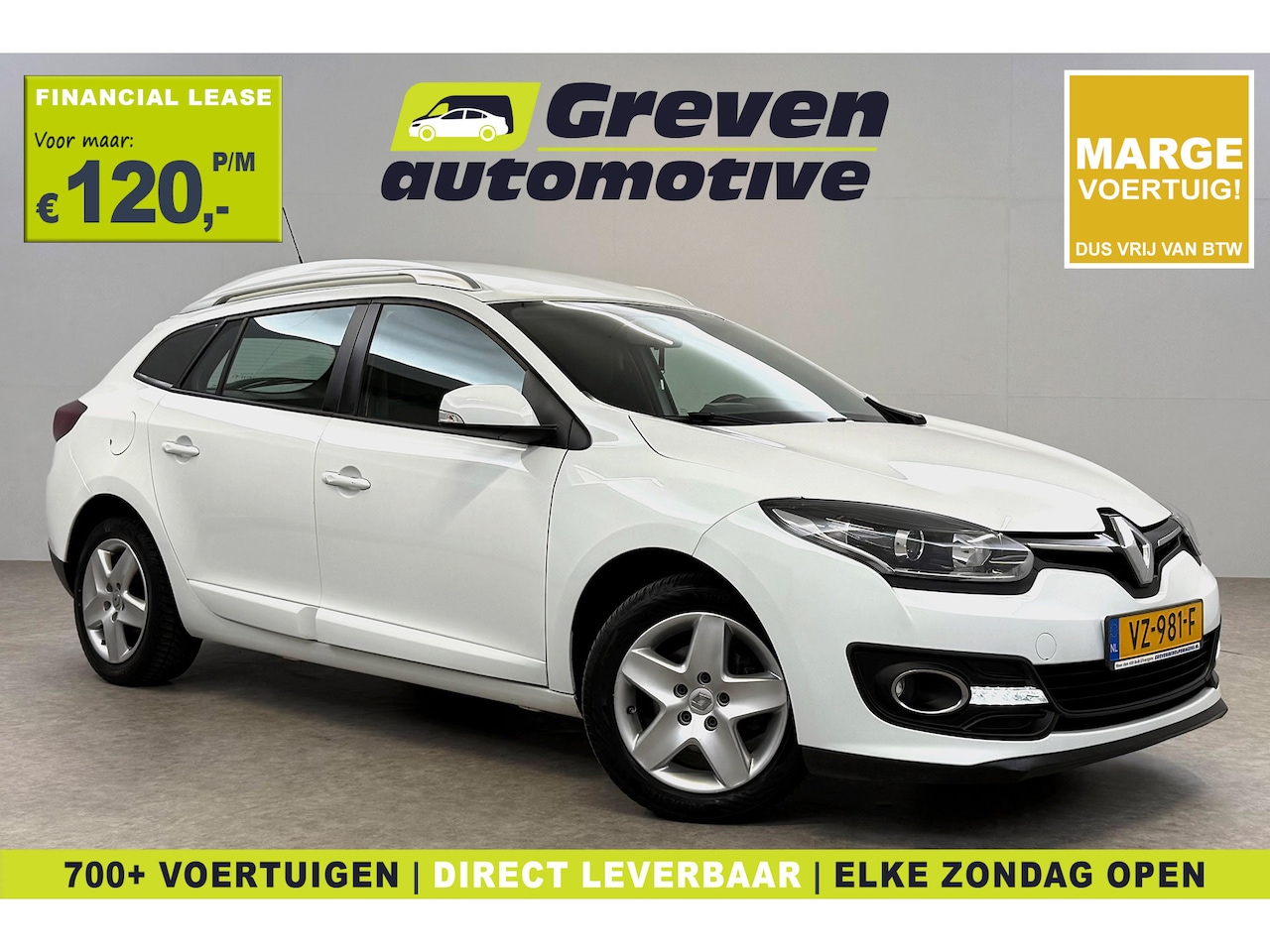 Renault Mégane - 1.5 dCi Expression S&S | VAN | Grijs Kenteken | Marge | Airco | Cruise | Navi | Parkeersen - AutoWereld.nl