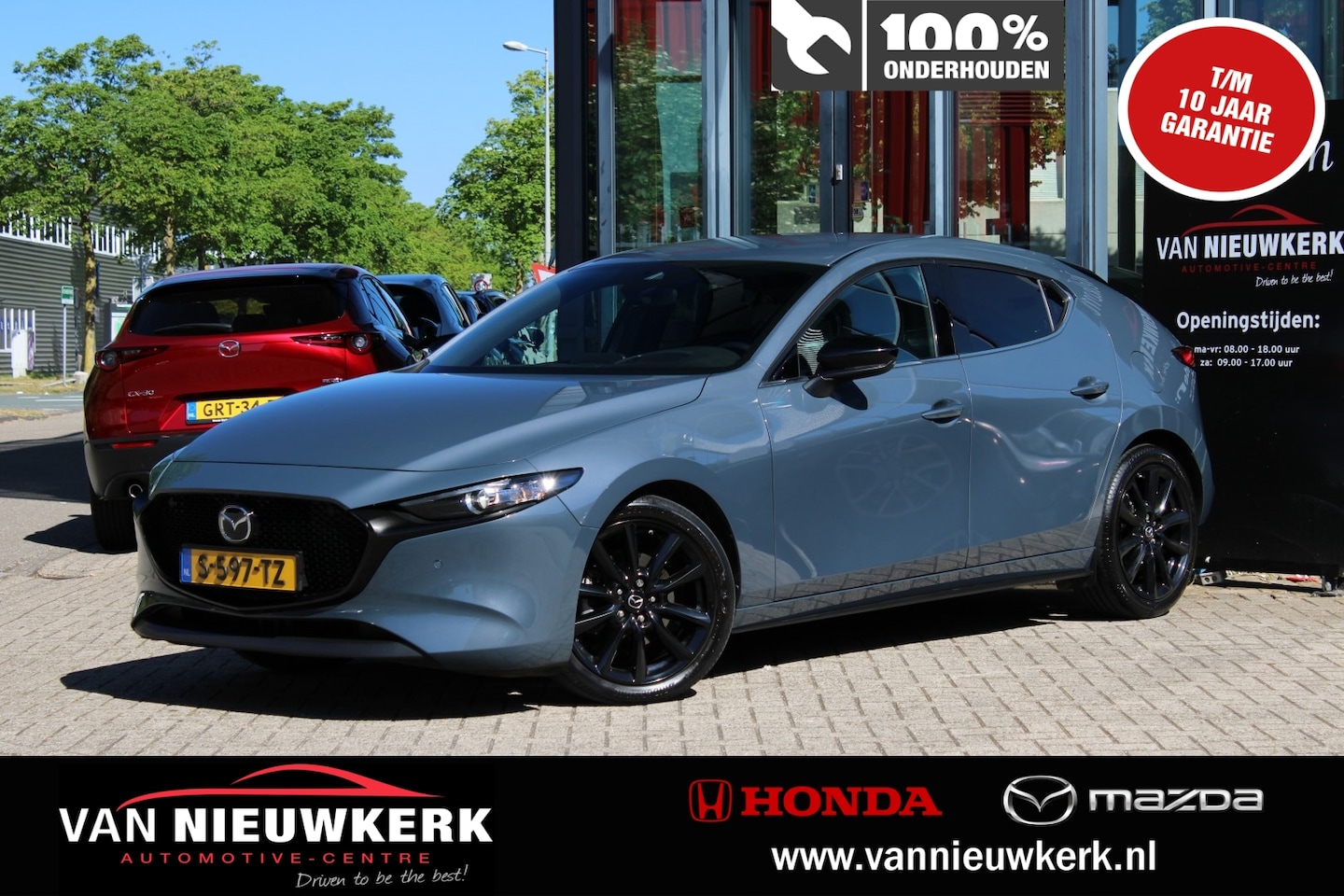 Mazda 3 - Hatchback e-Skyactiv-G 150pk M Hybrid Automaat Homura Trekhaak Dealer Onderhouden - AutoWereld.nl