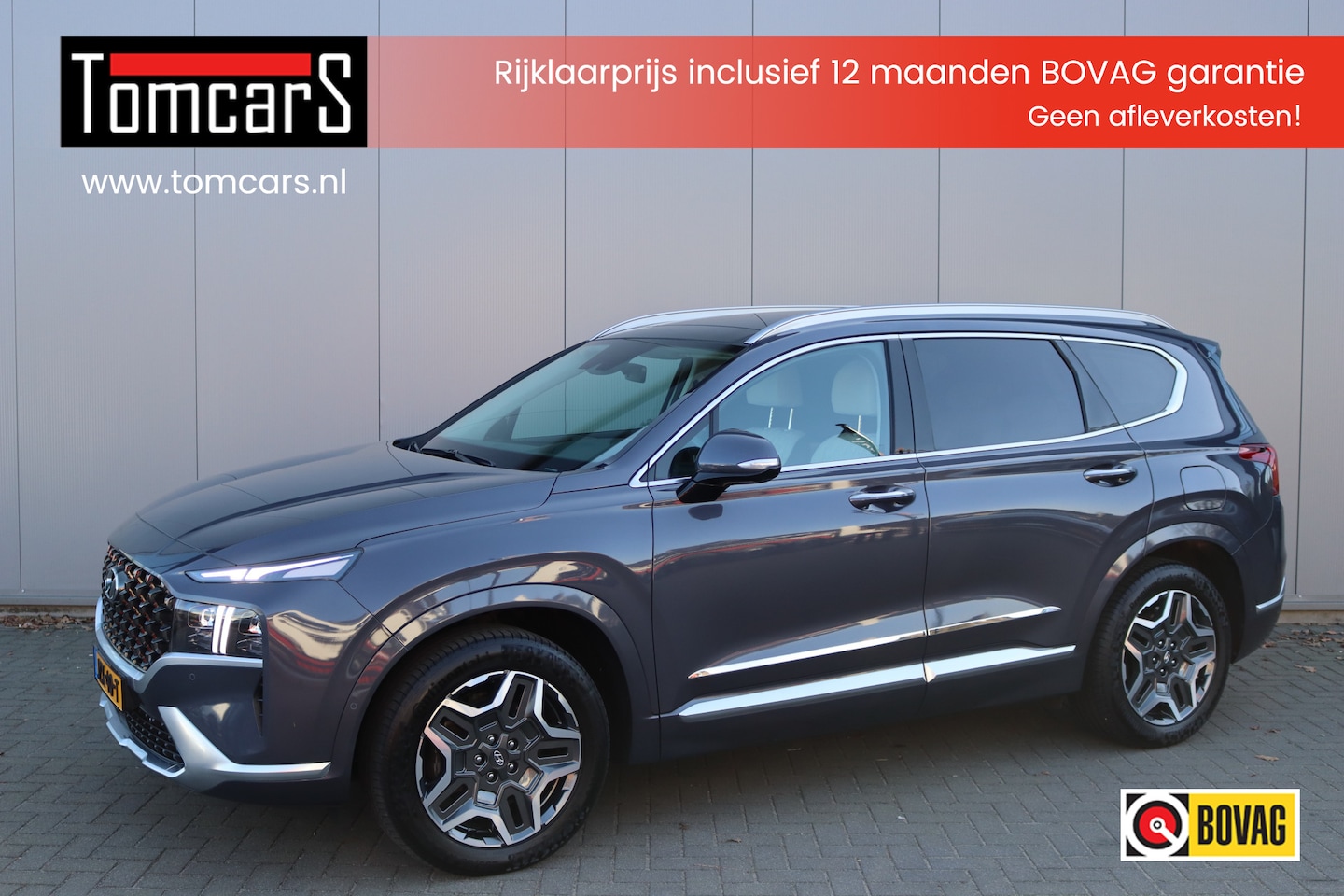 Hyundai Santa Fe - 1.6 T-GDI HEV Premium Sky Open-dak/Trekhaak/Winter-pack/Memory-stoel/360-camera - AutoWereld.nl