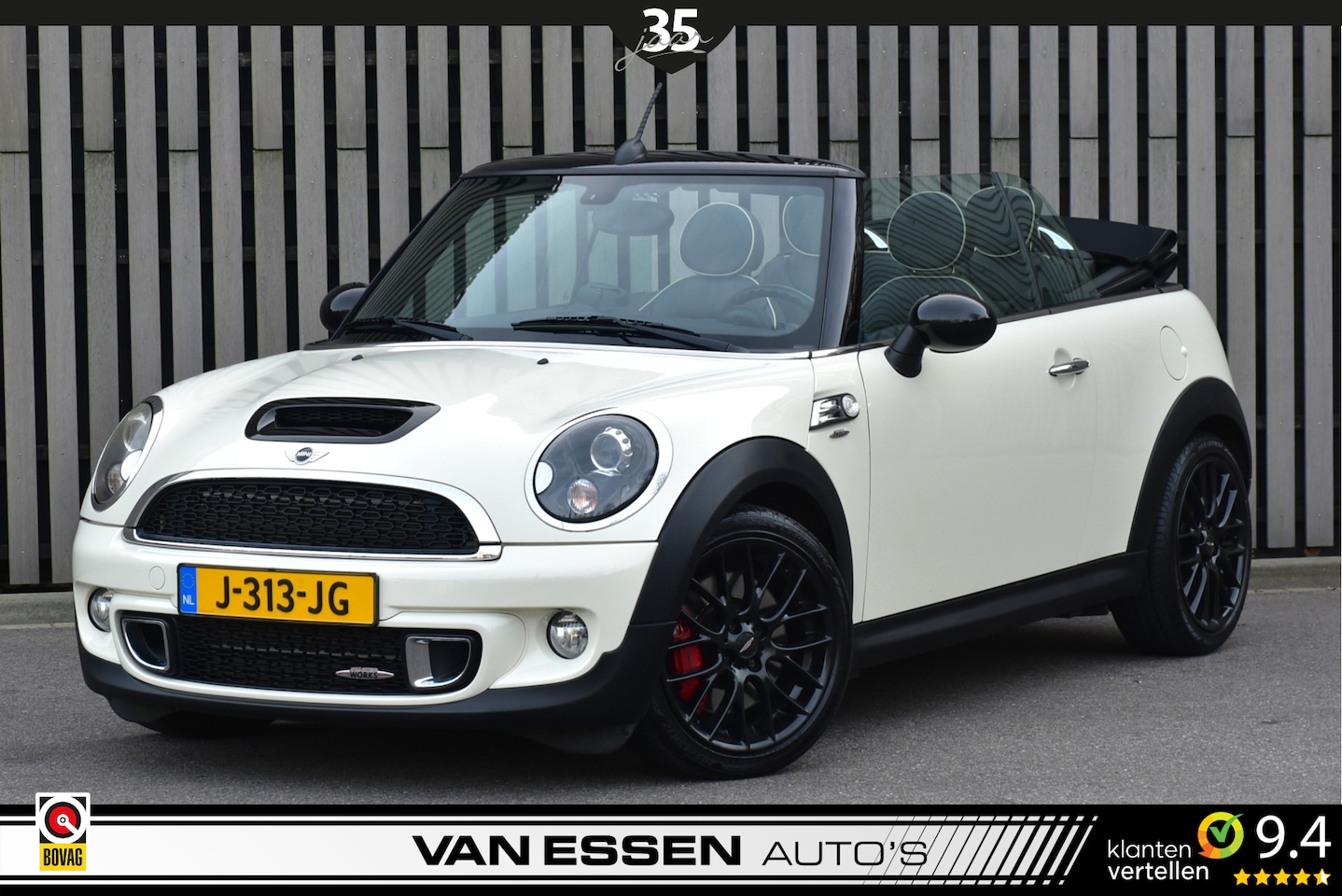 MINI Cabrio - Mini 1.6 John Cooper Works Navigatie Leder Xenon Stoelverw. Cruise Control! - AutoWereld.nl