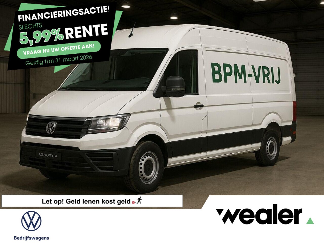 Volkswagen Crafter - Bedrijfswagens Trendline L3 2.0 TDI EU6 103 kW (140 pk) GVW 3.5T WB 3640 MM 6 versn. Hand - AutoWereld.nl