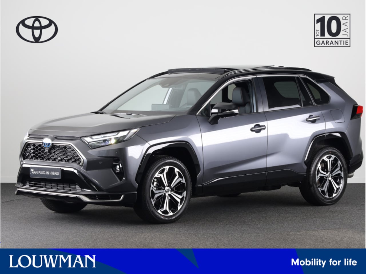 Toyota RAV4 - 2.5 Plug-in Hybrid AWD Bi-Tone Plus *NIEUW* | Elektrisch glazen panorama-dak | 360° Camera - AutoWereld.nl