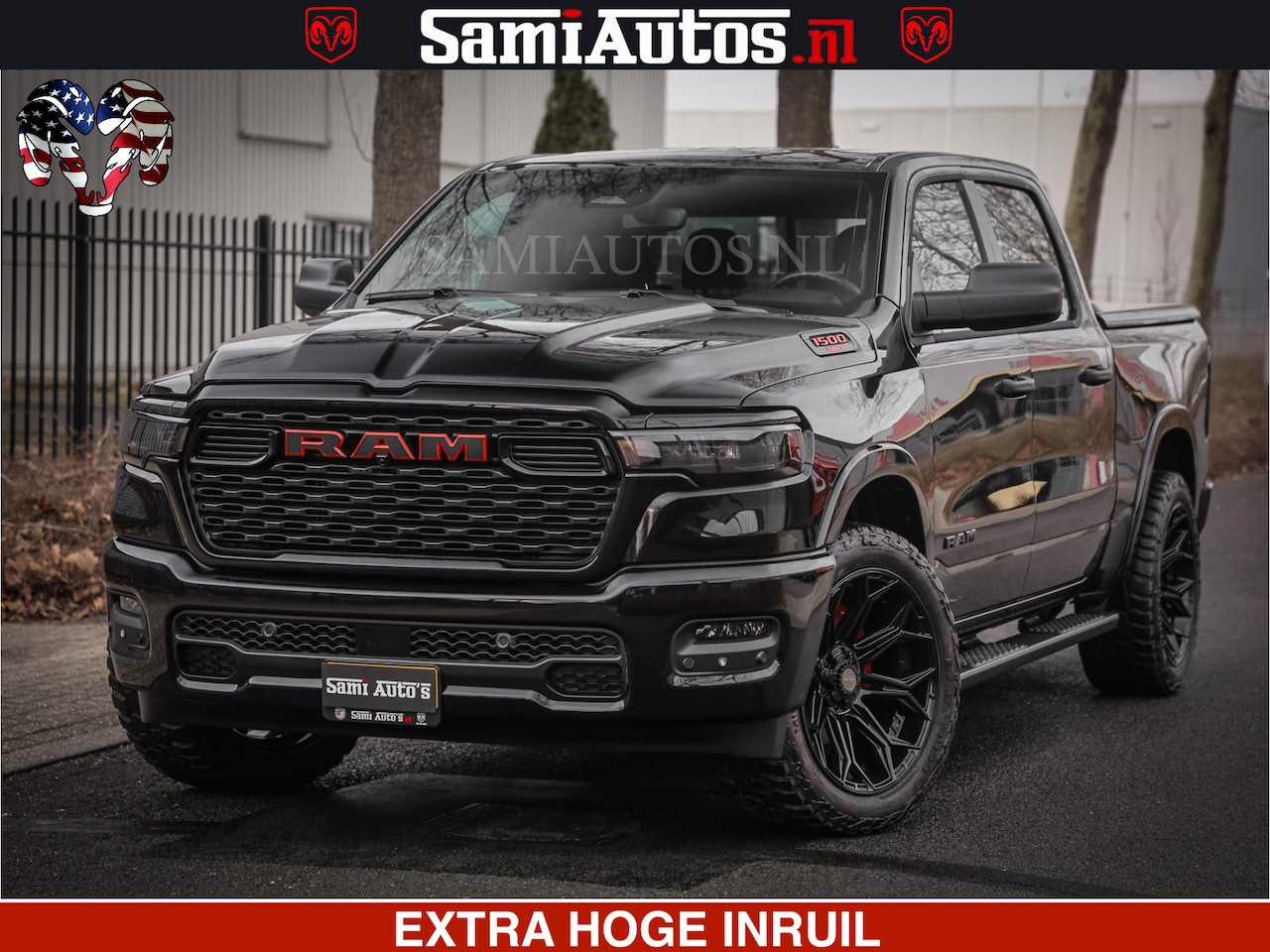 Dodge Ram Pick Up - RS LEDER RODE STIKSELS | 6 PERSOONS | 420Pk 636Nm | | Comfortabele Dubbele Cabine met Roya - AutoWereld.nl