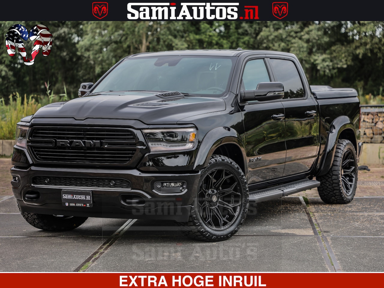 Dodge Ram 1500 - Laramie Sport | HEMI 5.7 V8 4x4 | LPG | Grootscherm 12" | LARAMIE PERFORMANCE | ZWART | CR - AutoWereld.nl