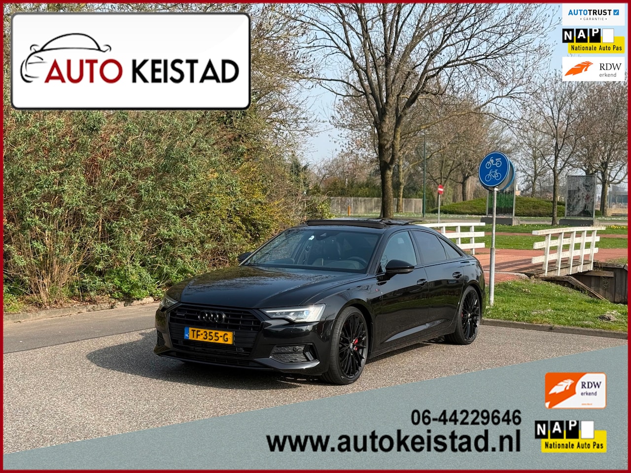 Audi A6 Limousine - 55 TFSI 340PK S-LINE PANORAMA/LEDER/MEMORY! NIEUWSTAAT! - AutoWereld.nl