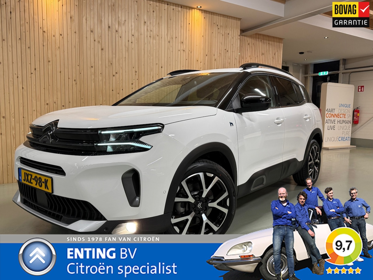 Citroën C5 Aircross - 1.6 Plug-in Hybrid 225 SHINE EAT8 CAMERA NAVI ADAPT CRUISE LEER STOELVERW. - AutoWereld.nl