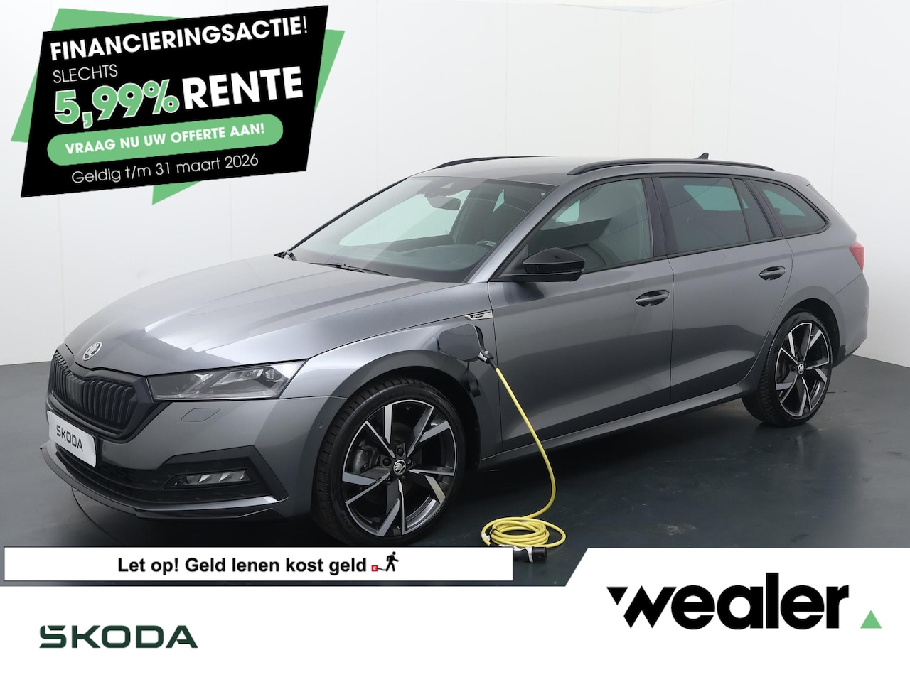 Skoda Octavia Combi - 1.4 TSI iV PHEV Sportline Business | 204 PK | Automaat | 19" LM velgen | Head-up display | - AutoWereld.nl