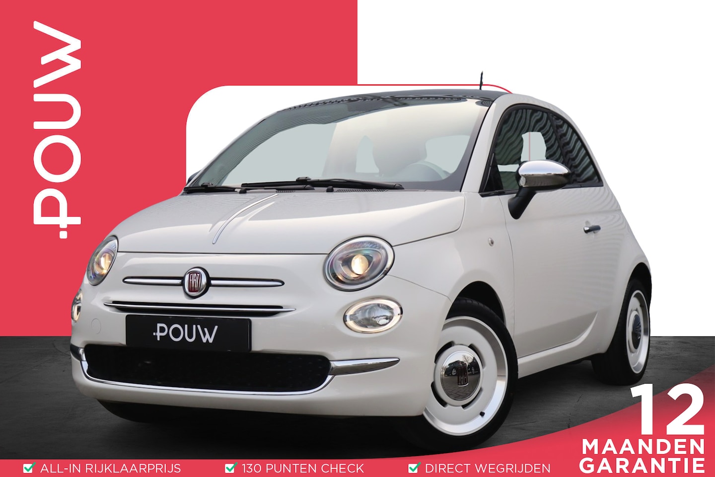 Fiat 500 - 0.9 TwinAir Turbo 80pk Anniversario | Panoramadak | Cruise Control - AutoWereld.nl