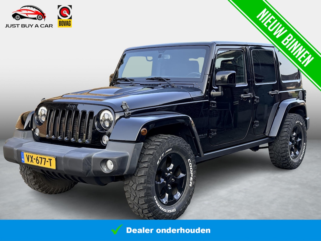 Jeep Wrangler - 2.8 CRD Black Edition II "1 van 52" / NL Auto / Dealeronderhouden / Incl. Ombouw naar geel - AutoWereld.nl