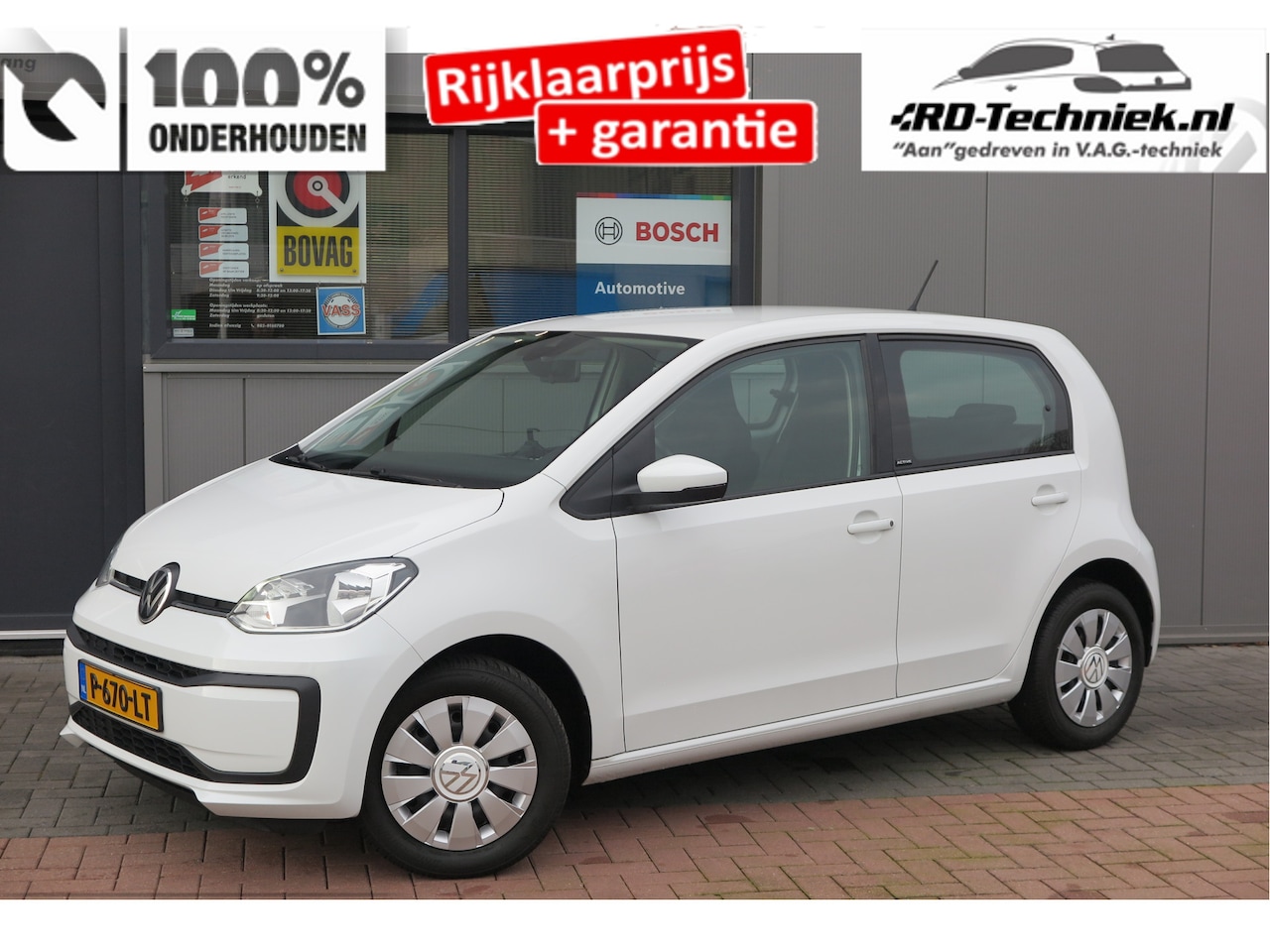 Volkswagen Up! - 1.0 49kw 66pk Active Cruisecontrol , Stoelverwarming , Navi via App, Achteruitrijcamera , - AutoWereld.nl