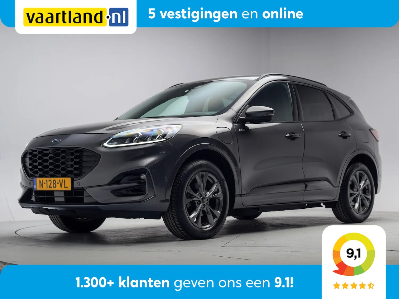 Ford Kuga - 2.5 PHEV Vignale Aut. [ Trekhaak LED Half-Leder B&O Navi Camera ] - AutoWereld.nl
