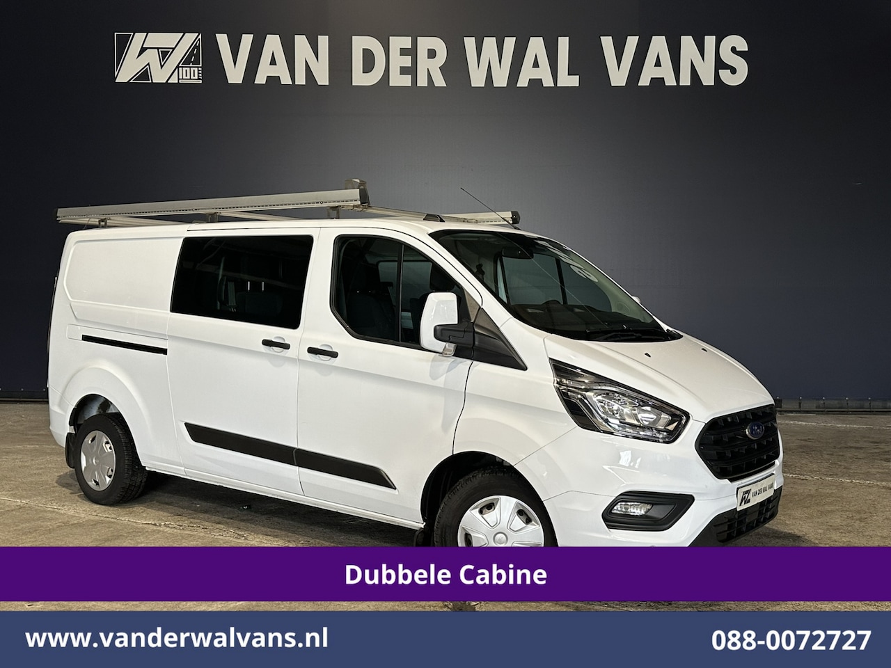 Ford Transit Custom - 2.0 TDCI 131pk L2H1 Dubbele Cabine Euro6 Inrichting Airco | 5-zits | LED | Imperiaal Cruis - AutoWereld.nl