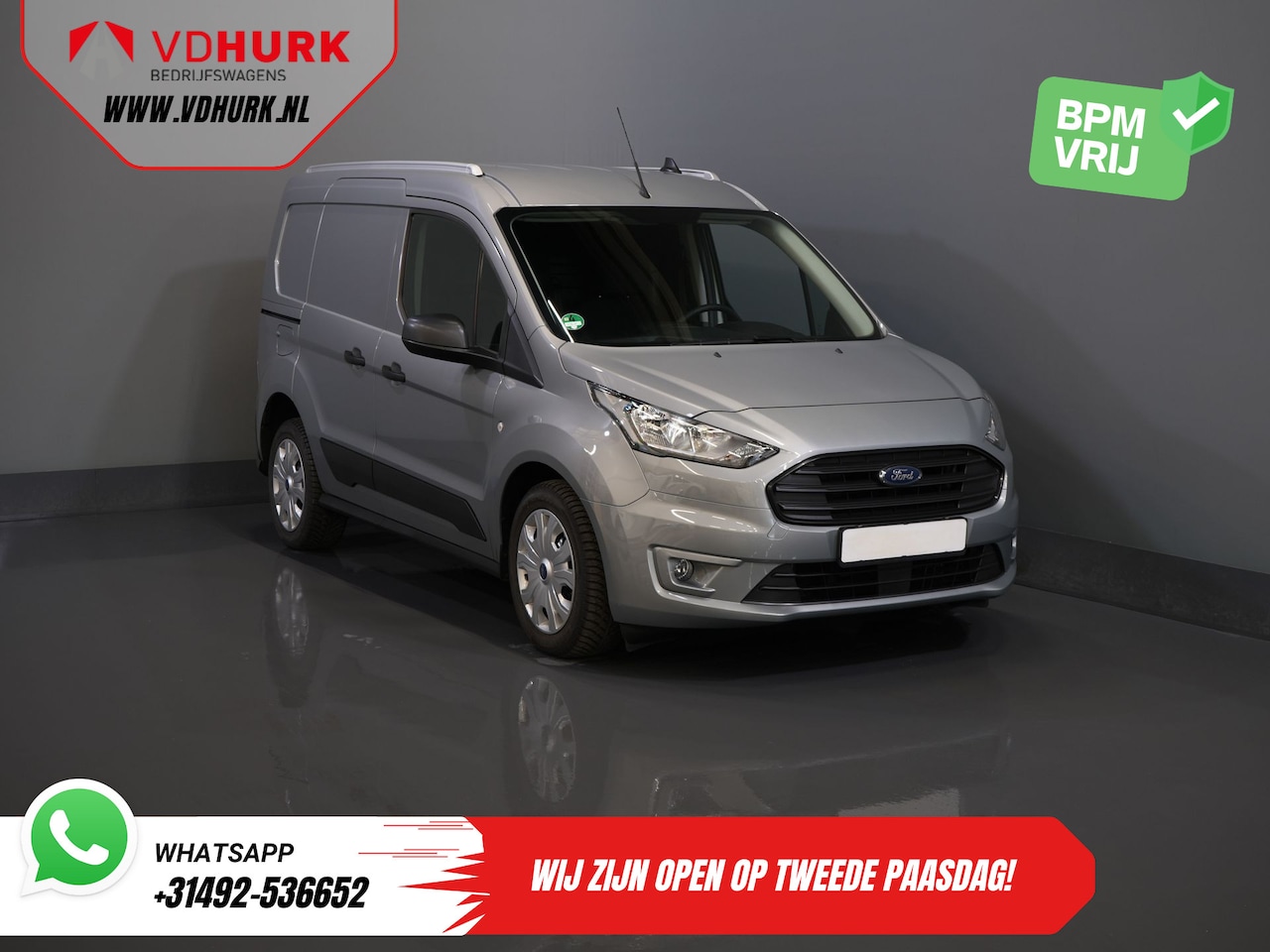 Ford Transit Connect - 1.0 BENZINE 100 pk BPM VRIJ! Garantie t/m 06-2029 3 Pers./ Airco/ PDC/ DAB - AutoWereld.nl