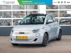 Fiat 500e - Cabrio La Prima 42 kWh | 17% Bijtelling | Clima | Cruise | Leder | 17" | Priv Glass | Wint