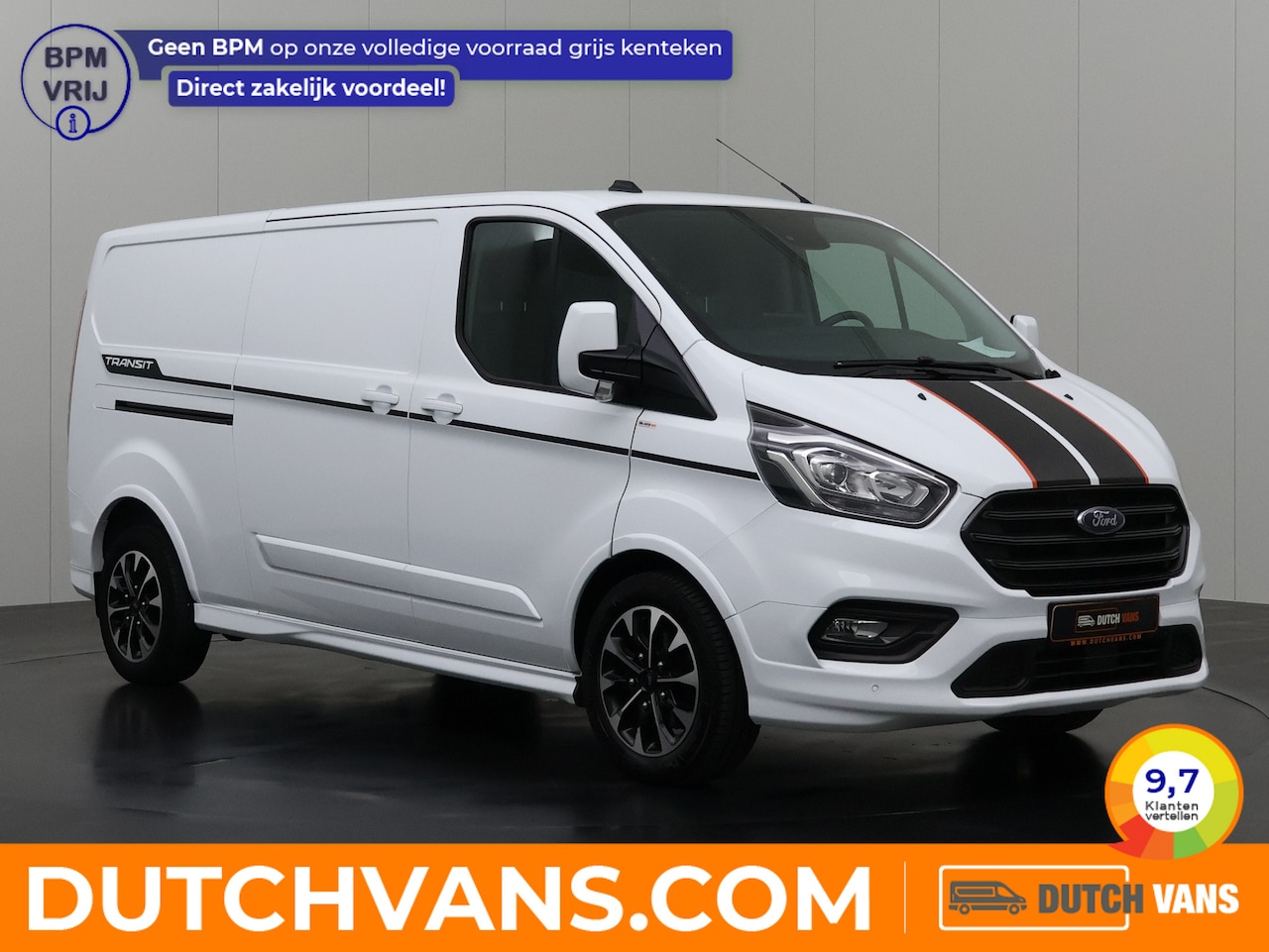 Ford Transit Custom - 2.0TDCi 170PK Lang Automaat Sport | Leder | Leder | Multimedia | Camera | Trekhaak | Betim - AutoWereld.nl