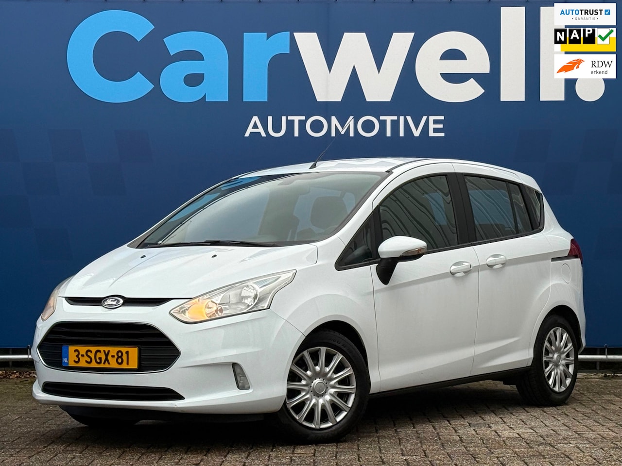 Ford B-Max - 1.0 EcoBoost Trend 1e Eigenaar,DistributieVV,Trekhaak,STLverwarming,Climate,Navi,Cruise,Be - AutoWereld.nl
