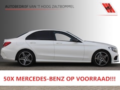 Mercedes-Benz C-klasse - 180 AMG LINE NIGHT PAKKET LEDER NAVI DAB <<NL AUTO>>