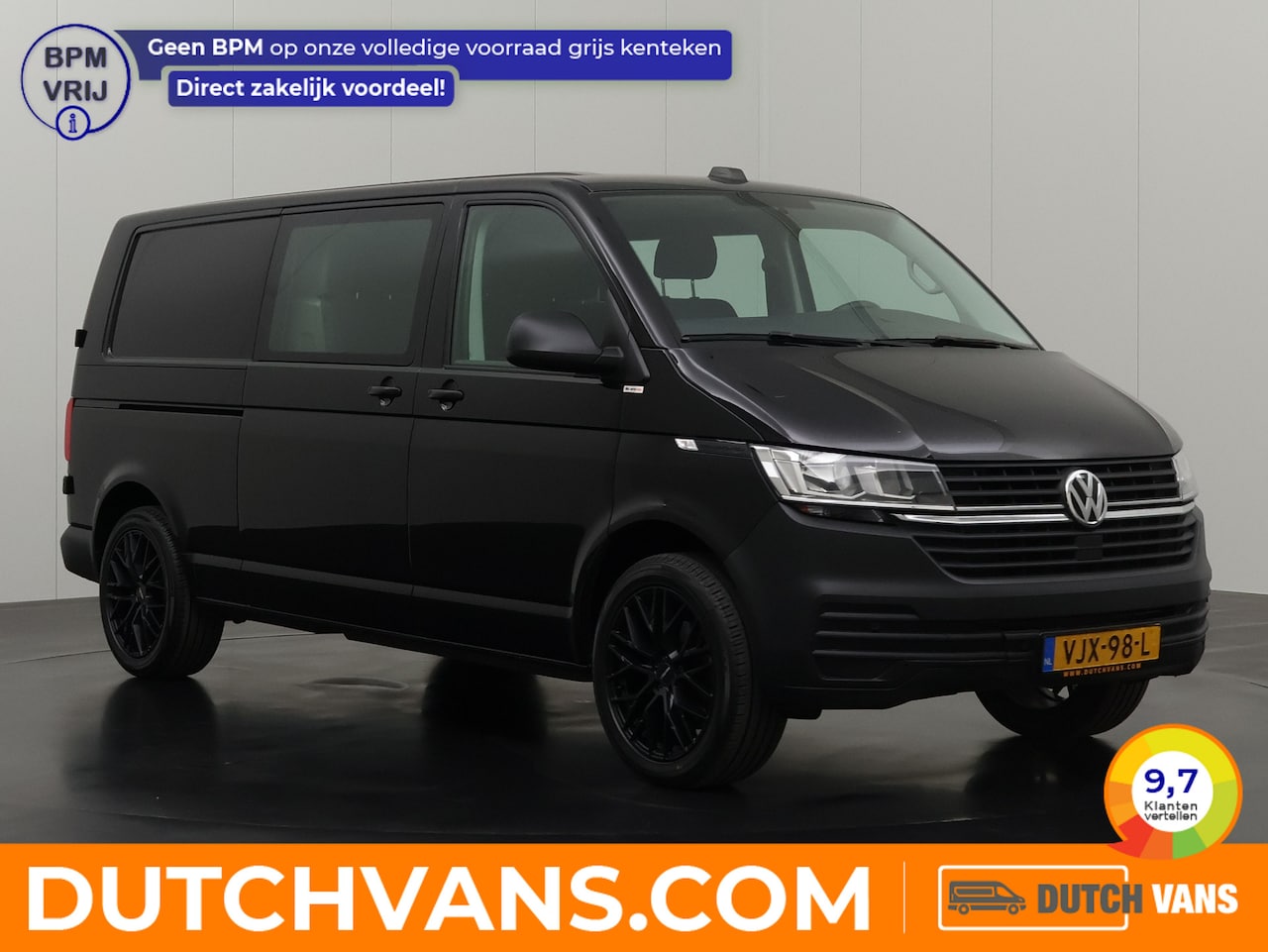 Volkswagen Transporter - 2.0TDI 150PK Lang Dubbele Cabine | Multimedia | Navigatie | Betimmering | Airco | Cruise - AutoWereld.nl