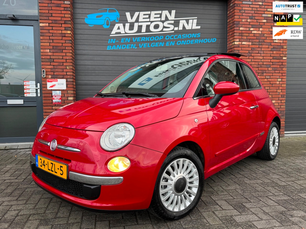 Fiat 500 - 1.2 Lounge Automaat Pano Cruise Clima NAP! - AutoWereld.nl