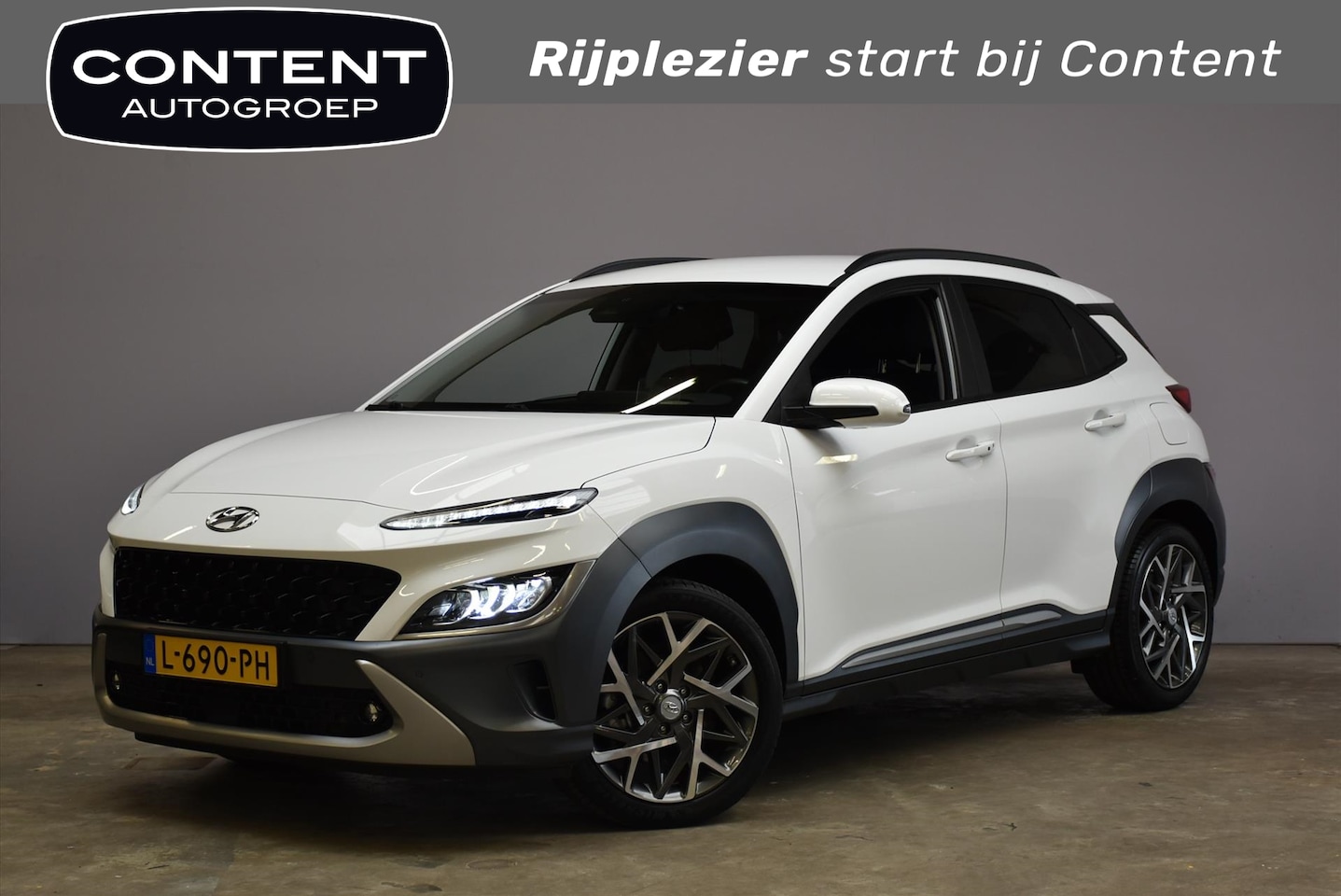 Hyundai Kona - 1.6 GDI HEV Premium |Leder |Head-Up |Trekhaak! - AutoWereld.nl