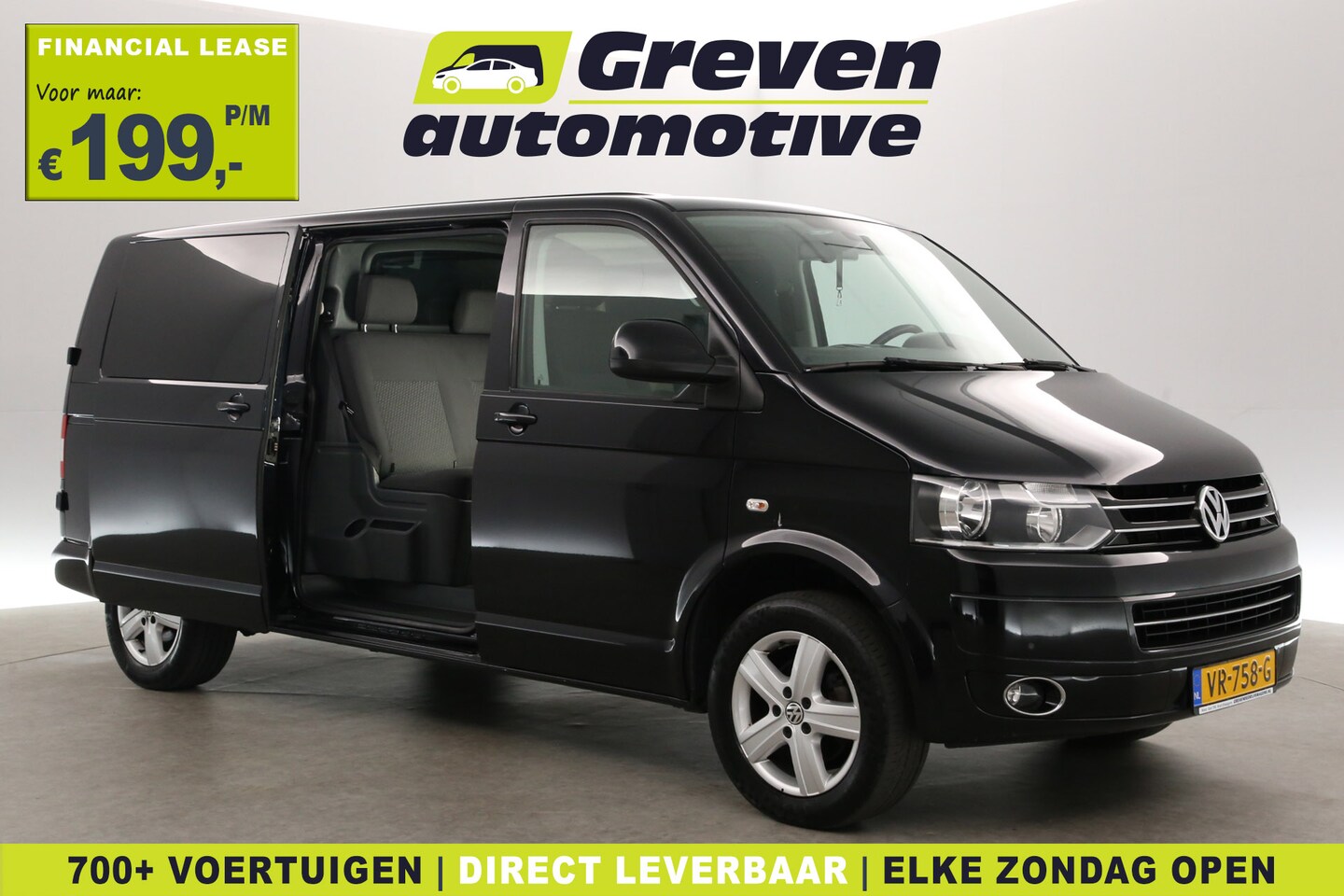 Volkswagen Transporter - 2.0 TDI L2H1 140PK | Aut. | Dubbele Cabine | Airco | Cruise | Trekhaak | Navi | Parkeersen - AutoWereld.nl