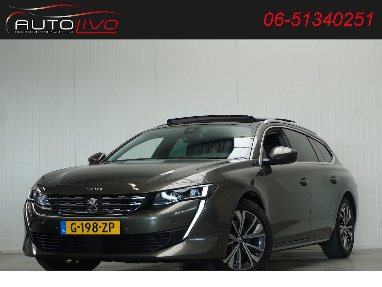 Peugeot 508 SW - 1.6 PureTech Blue Lease Allure 180 PK! AUTOMAAT! PANO H. LEER G. NAVI CLIMA PDC TREKHAAK e - AutoWereld.nl