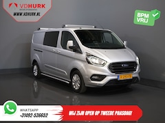 Ford Transit Custom - 2.0 TDCI 130 pk L2 Limited DC Dubbel Cabine 2xSchuifdeur/ Stoelverw./ Carplay/ Cruise/ PDC