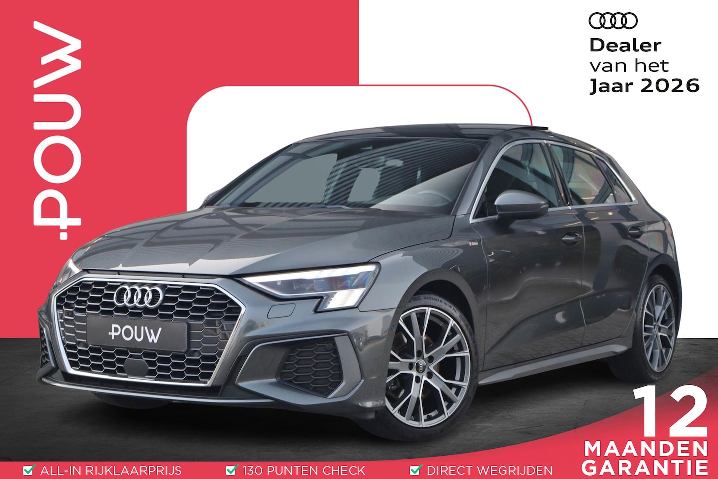 Audi A3 Sportback - 35 TFSI 150pk S-tronic S Edition | Panoramadak | Matrix LED | Sfeerverlichting | 18" Velge - AutoWereld.nl