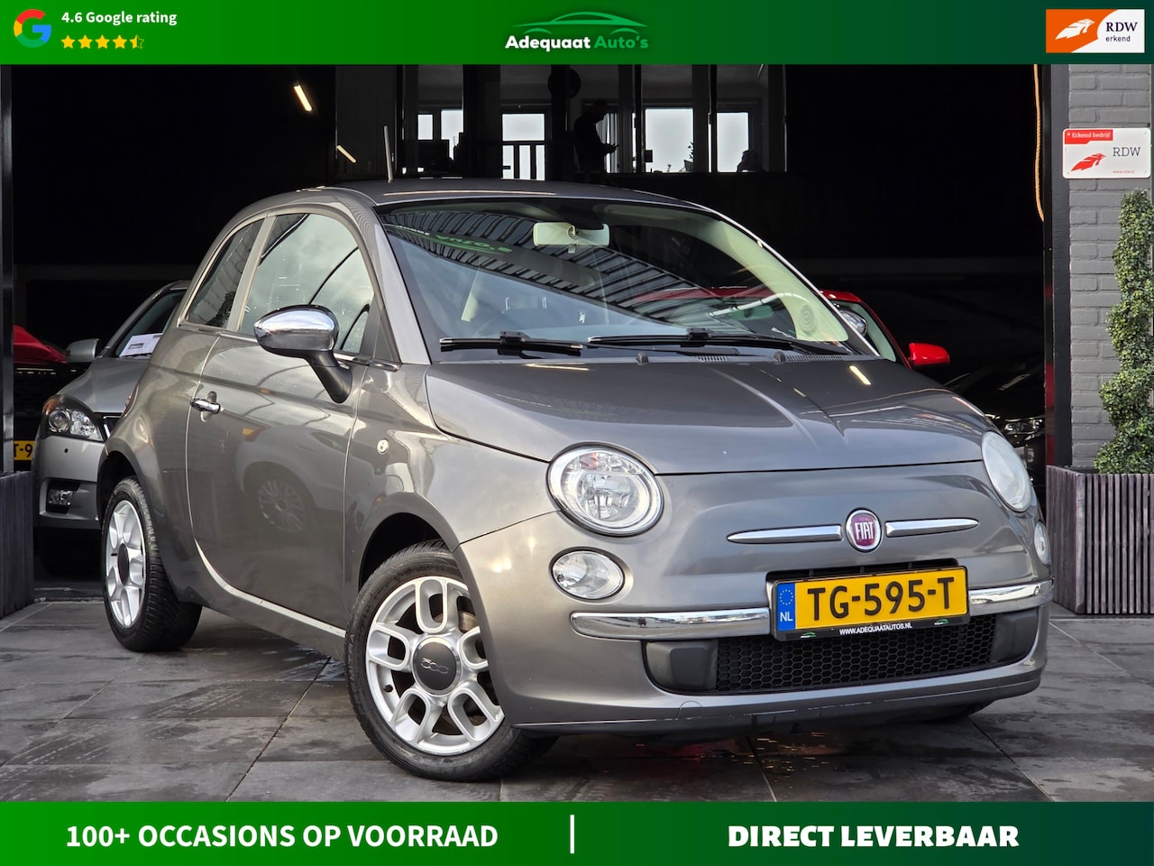 Fiat 500 - 1.2 Lounge|Airco|El.Ramen|Start/Stop|Parkeersensor - AutoWereld.nl