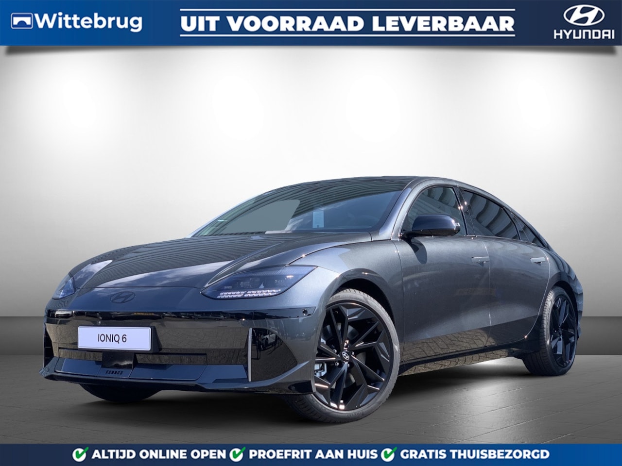 Hyundai IONIQ 6 - Business 77.4 kWh Volledig Elektrisch Automaat met 545 km RANGE WLTP, Navigatie en Stoelve - AutoWereld.nl
