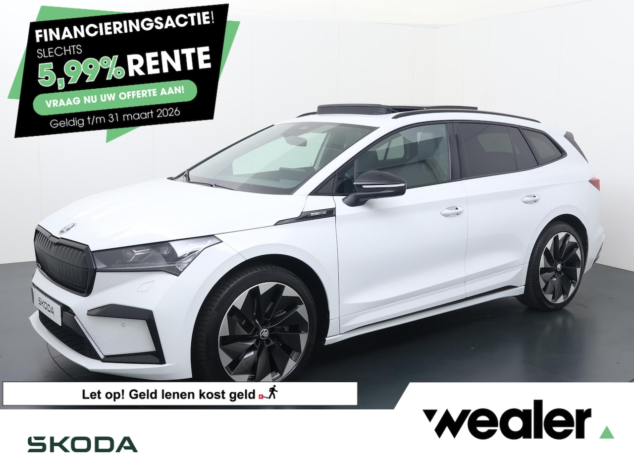 Skoda Enyaq iV - 80 Sportline | 204 PK | SoH 90% | Panoramadak | 21" LM velgen | Elek. achterklep Virtual p - AutoWereld.nl