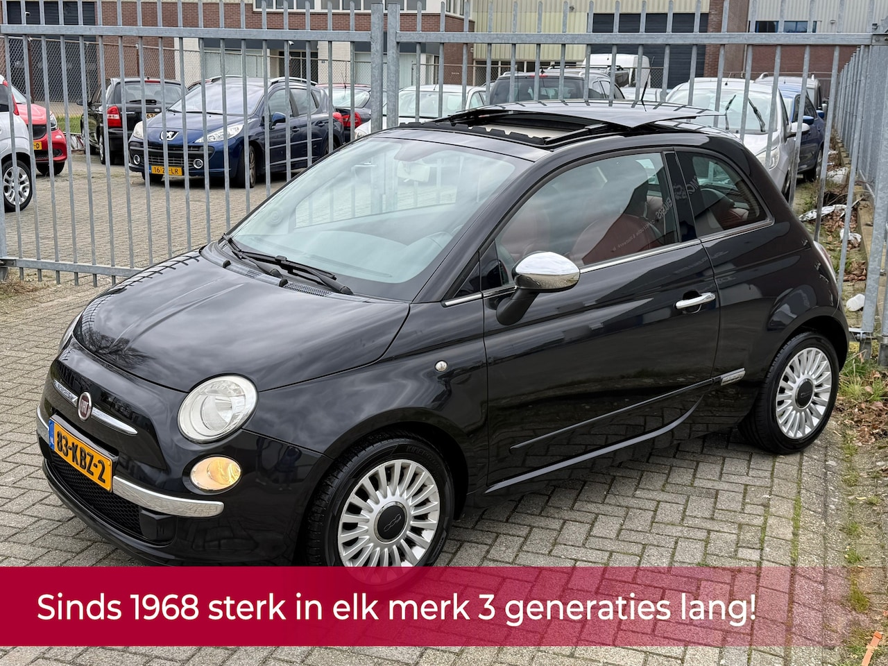 Fiat 500 - 1.2 Lounge AUTOMAAT! Panorama l Airco l LEER l MTF-stuur l Bleu and me l NL AUTO NAP l DEA - AutoWereld.nl