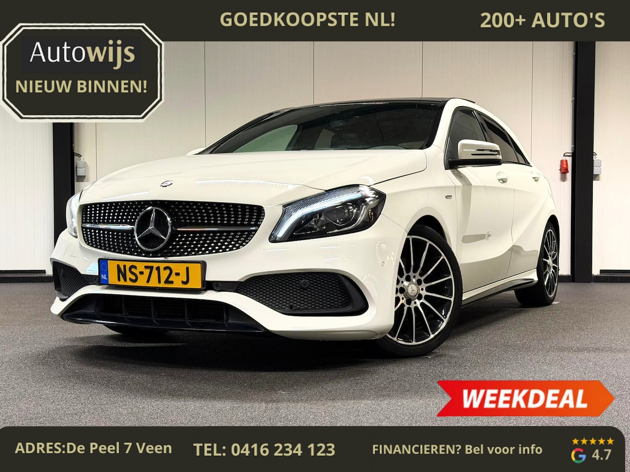 Mercedes-Benz A-klasse - 160|MOTORSPORT|PANO|AMG|ALCANTARA|NAVI|CAMERA - AutoWereld.nl
