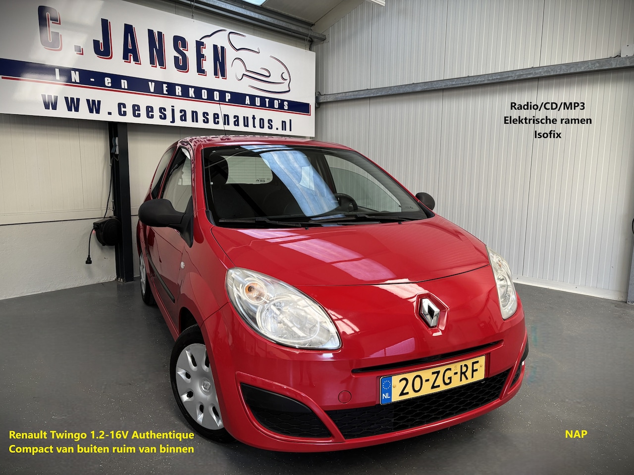 Renault Twingo - 1.2-16V Authentique Leuke auto! NAP | Elektrische ramen voor | Isofix-bevestigingspunten v - AutoWereld.nl