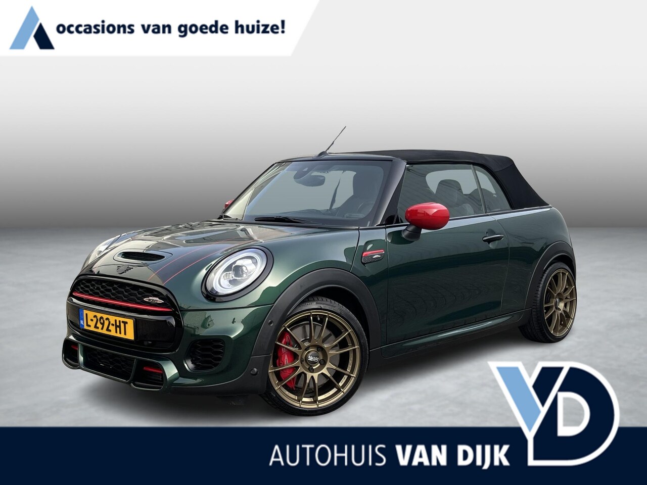 MINI Cabrio - 2.0 John Cooper Works Chili | Navi/Adapt.Cruise/Clima/Camera/Stoelverwarming/18"/Harman Ka - AutoWereld.nl