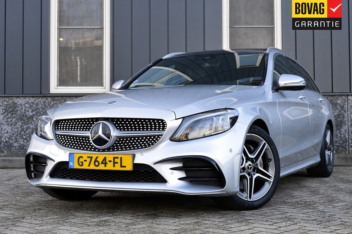 Mercedes-Benz C-klasse Estate - 180 AMG-Line Rijklaarprijs-Garantie Panorama dak Leder Burmester Led 360 Camera Sfeer verl - AutoWereld.nl