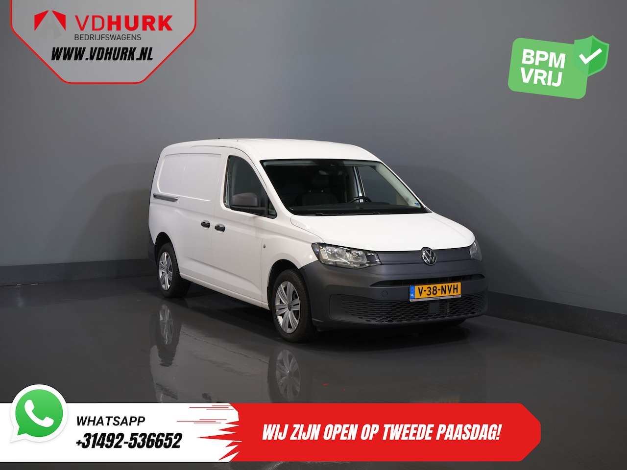 Volkswagen Caddy Cargo Maxi - 2.0 TDI 125 pk DSG Aut. Standkachel/ Afn. Trekhaak/ Stoelverw./ Airco/ Cruise/ Camera/ PDC - AutoWereld.nl