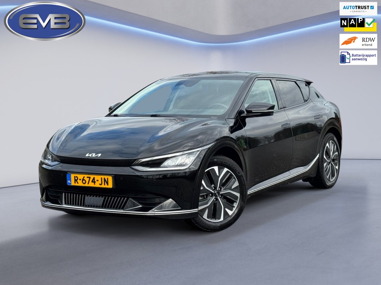 Kia EV6 - Plus 58 kWh, lederen interieur, achteruitrijcamera, led verlichting, stoelverwarming, 1 e - AutoWereld.nl