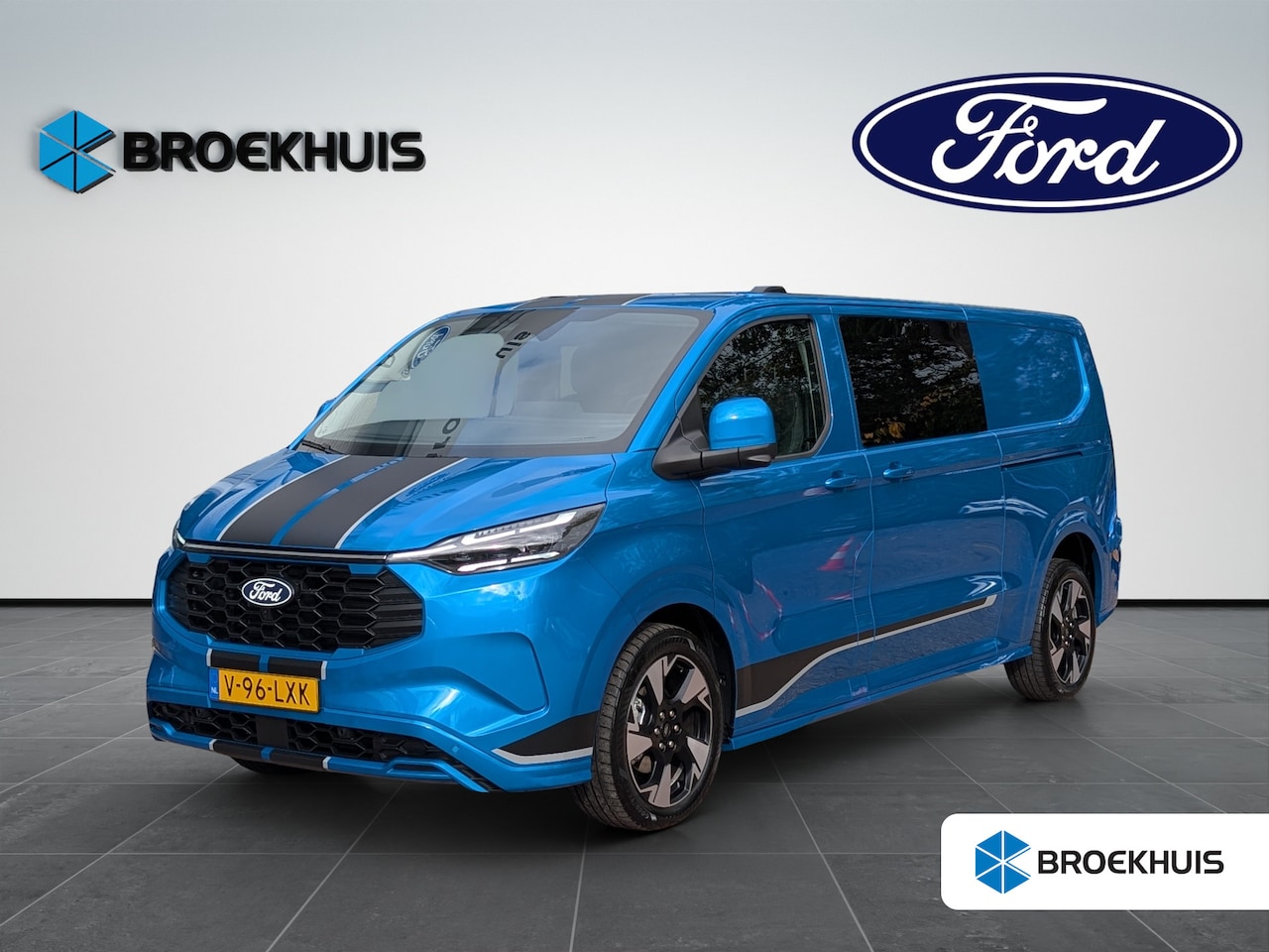 Ford Transit Custom - 320 2.5 PHEV L2H1 Sport 233pk | Snoeks Dubbele Cabine |  Adap. Cruise | Camera |  |Trekhaa - AutoWereld.nl