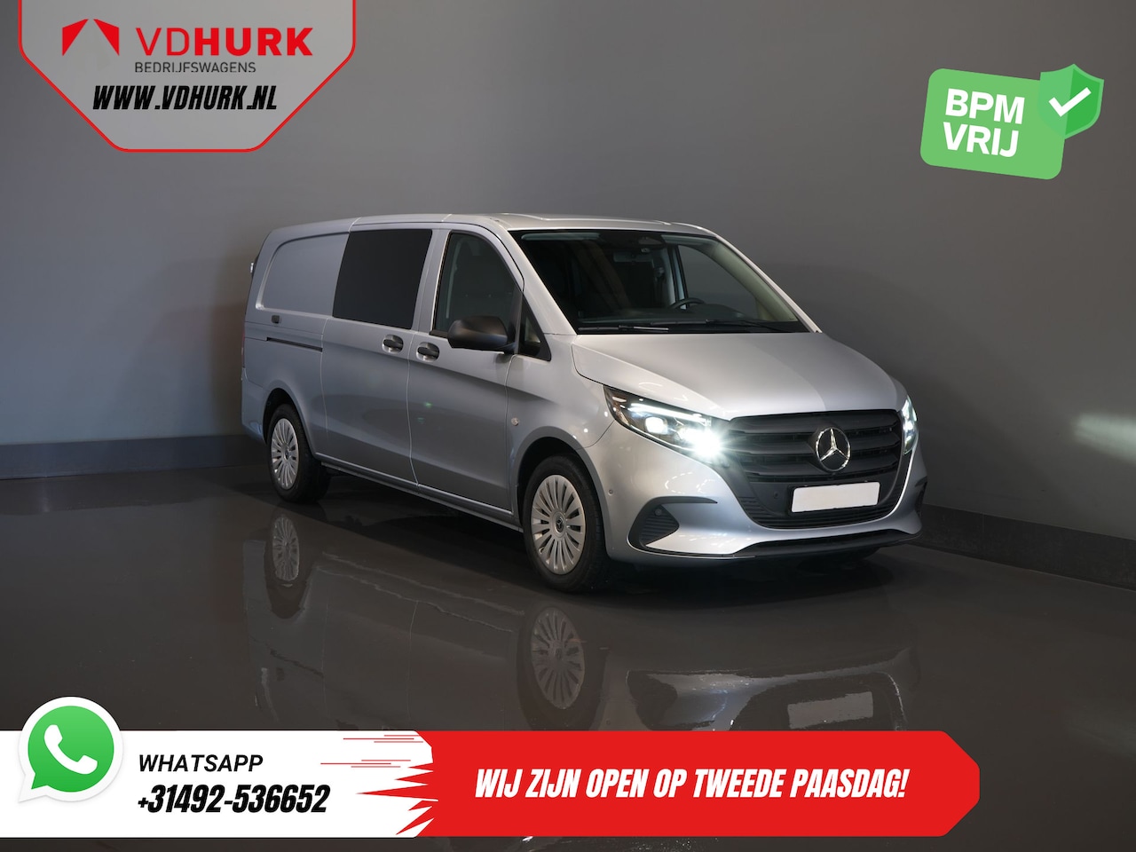 Mercedes-Benz Vito - 116 CDI Aut. L3 DC Dubbel Cabine BPM VRIJ! 6 Pers./ 2xSchuifdeur/ LED/ Stoelverw./ 270Gr. - AutoWereld.nl