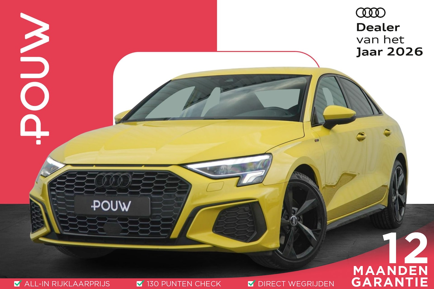 Audi A3 Limousine - 30 TFSI 110pk S-tronic S Edition | 18" lm velgen | Apple Carplay / Android Auto | Achterui - AutoWereld.nl