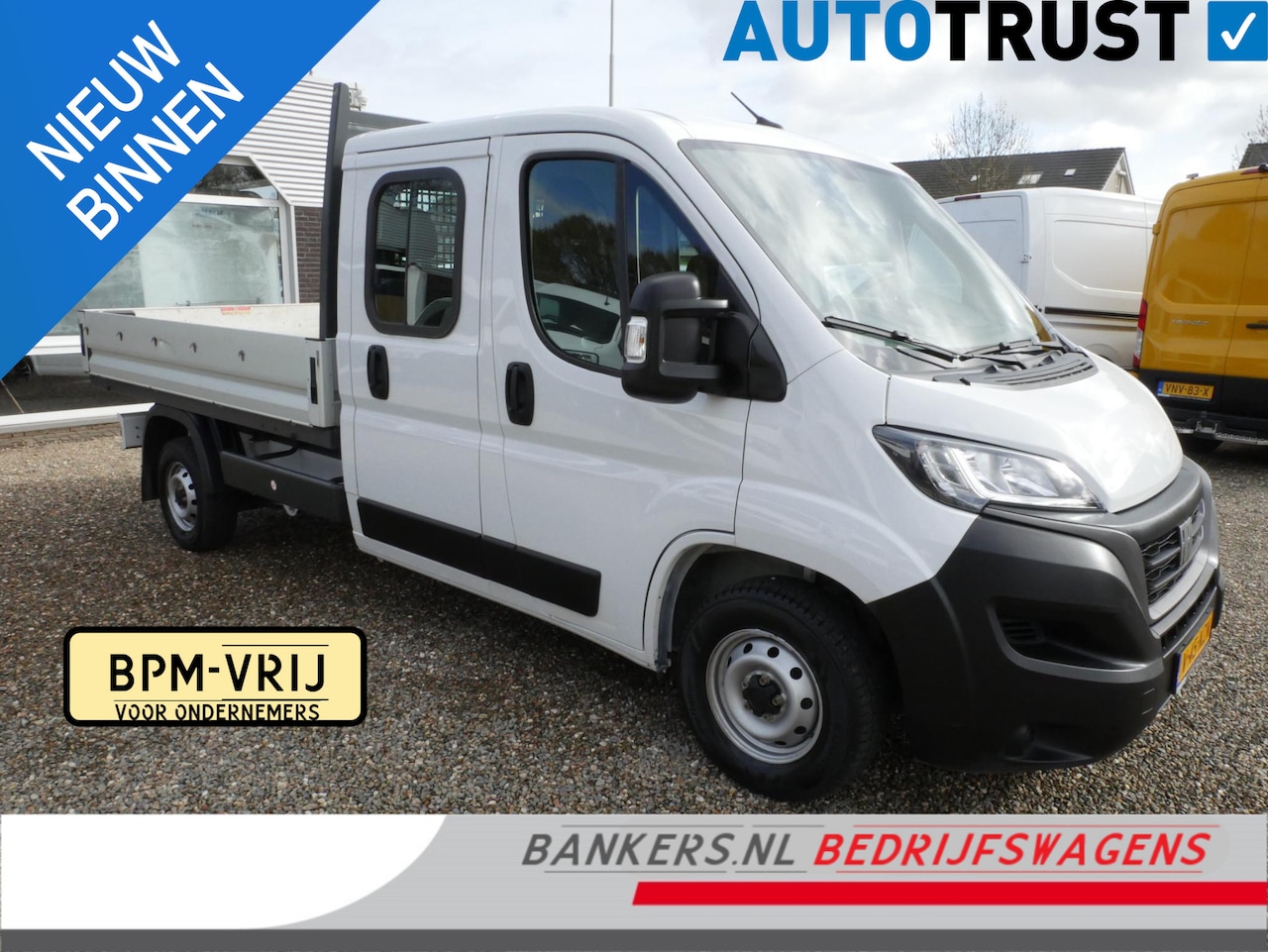 Fiat Ducato - 2.2 MultiJet 140PK, L3, Pickup, Dubbel cabine, Airco, Laadbak L*B*H = 290*205*40 - AutoWereld.nl