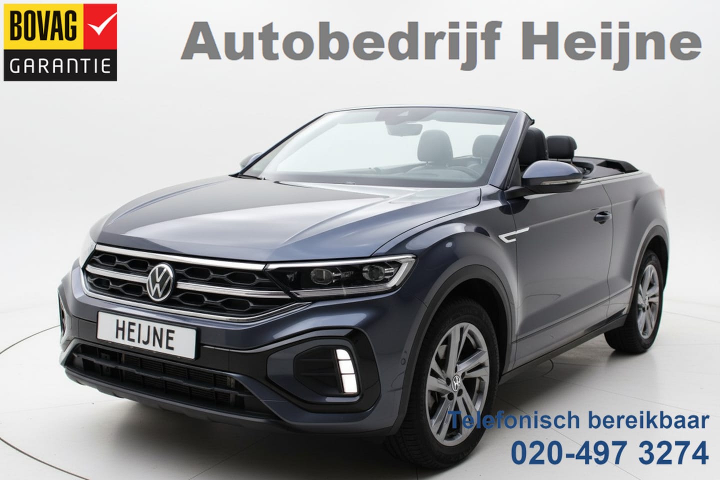 Volkswagen T-Roc Cabrio - 1.5 TSI 150PK DSG R-LINE SPORT NAVI/LED/CARPLAY/TREKHAAK - AutoWereld.nl
