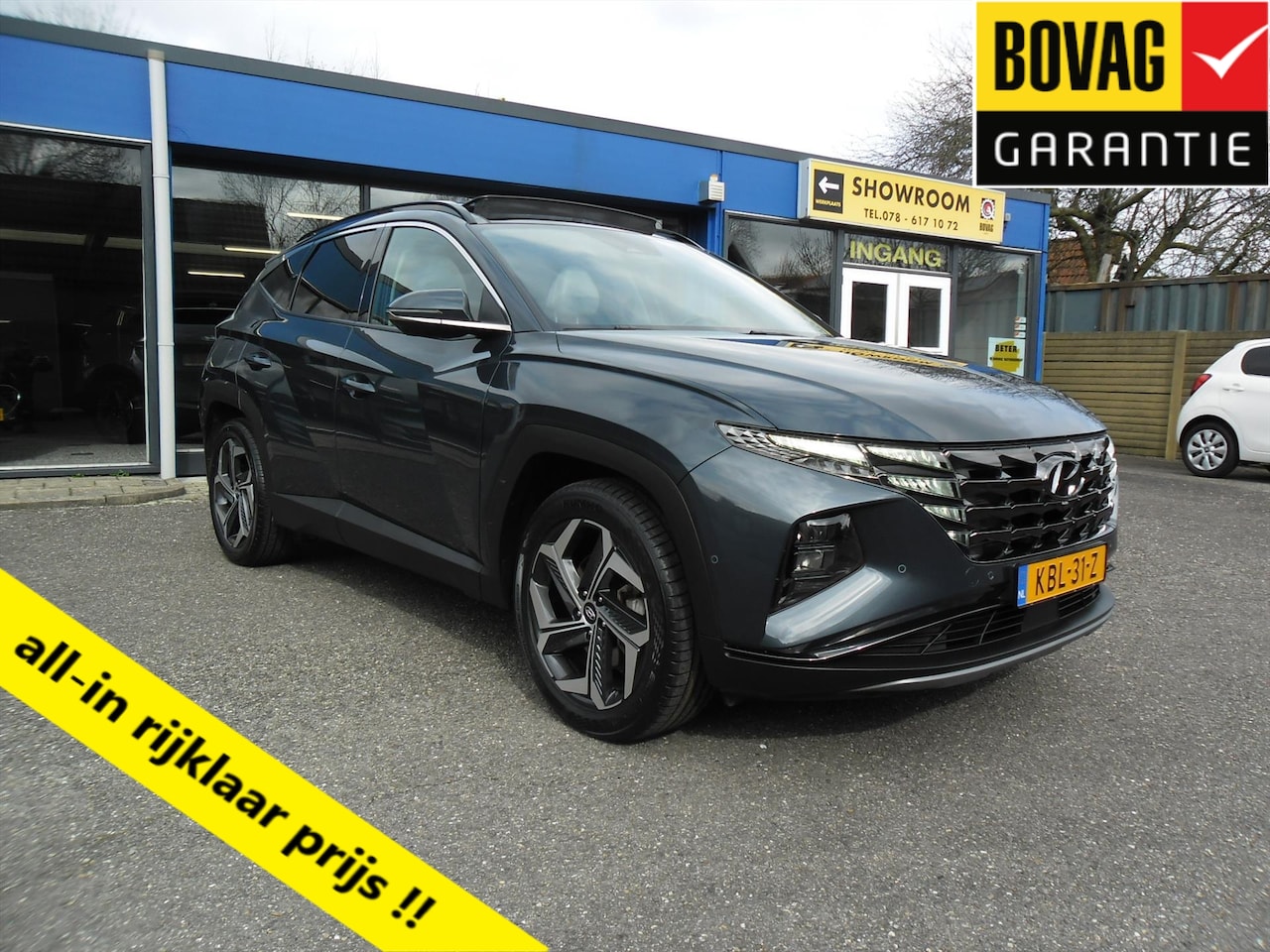Hyundai Tucson - 1.6 T-GDi PHEV Automaat Premium Sky Plus 4 WD Nav Leder Schuifdak Trekhaak Winterpack 19"L - AutoWereld.nl